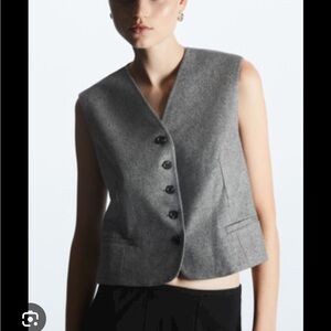 Cos cropped grey waistcoat